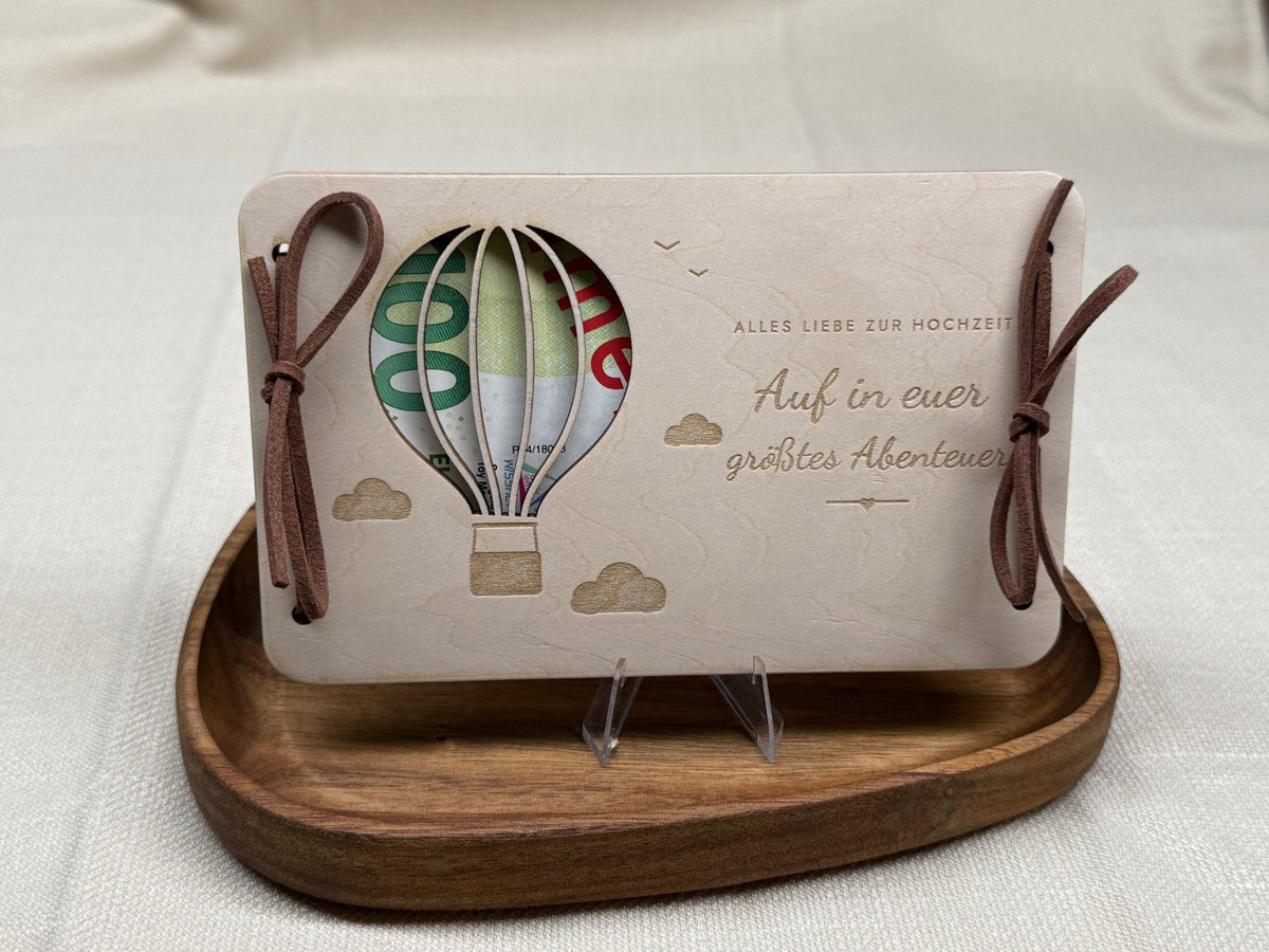 Geldgeschenk aus Holz „Hochzeit“