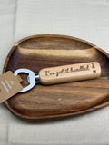 Gravierter Flaschenöffner aus Holz „Got it Handled"
